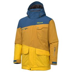 Горнолыжная мужская теплая мембранная куртка Marmot Space Walk Jacket, S - Blue Ink/Gold Copper/Deep Yellow (MRT 70940.2486-S)