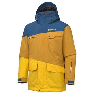 Гірськолижна чоловіча тепла мембранна куртка Marmot Space Walk Jacket, S - Blue Ink/Gold Copper/Deep Yellow (MRT 70940.2486-S)