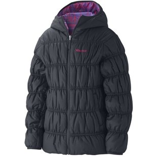 Детская городская двусторонняя куртка Marmot Luna Jacket, S - Black Vibrant/Purple Plaid (MRT 77570.1246-S)