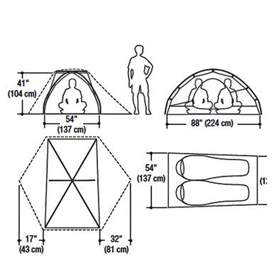 Палатка двухместная Marmot Vapor 2P, Moss (MRT 900816.4190)