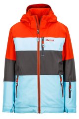 Гірськолижна дитяча тепла мембранна куртка Marmot Headwall Jacket, S - Bluefish/Mars Orange (MRT 73430.3937-S)