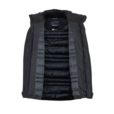 Городская мужская утепленная мембранная куртка Marmot Yorktown Featherless Jacket, S - Black (MRT 74760.001-S)